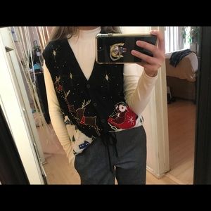 Bobbie Brooks 90s retro Christmas sweater cardigan